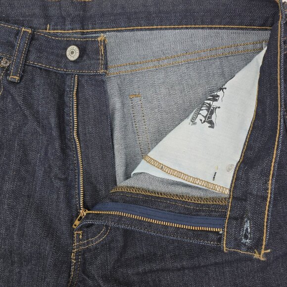 Levi’s 505 Jeans Men’s 36x30 Regular Fit Straight Leg Black Waterless Denim NEW - Picture 4 of 7
